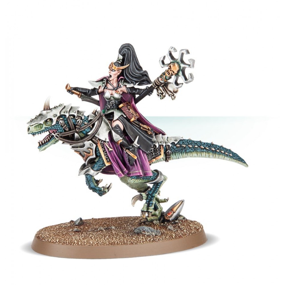 Dark Elf Sorceress on Cold One - Last Miniatures